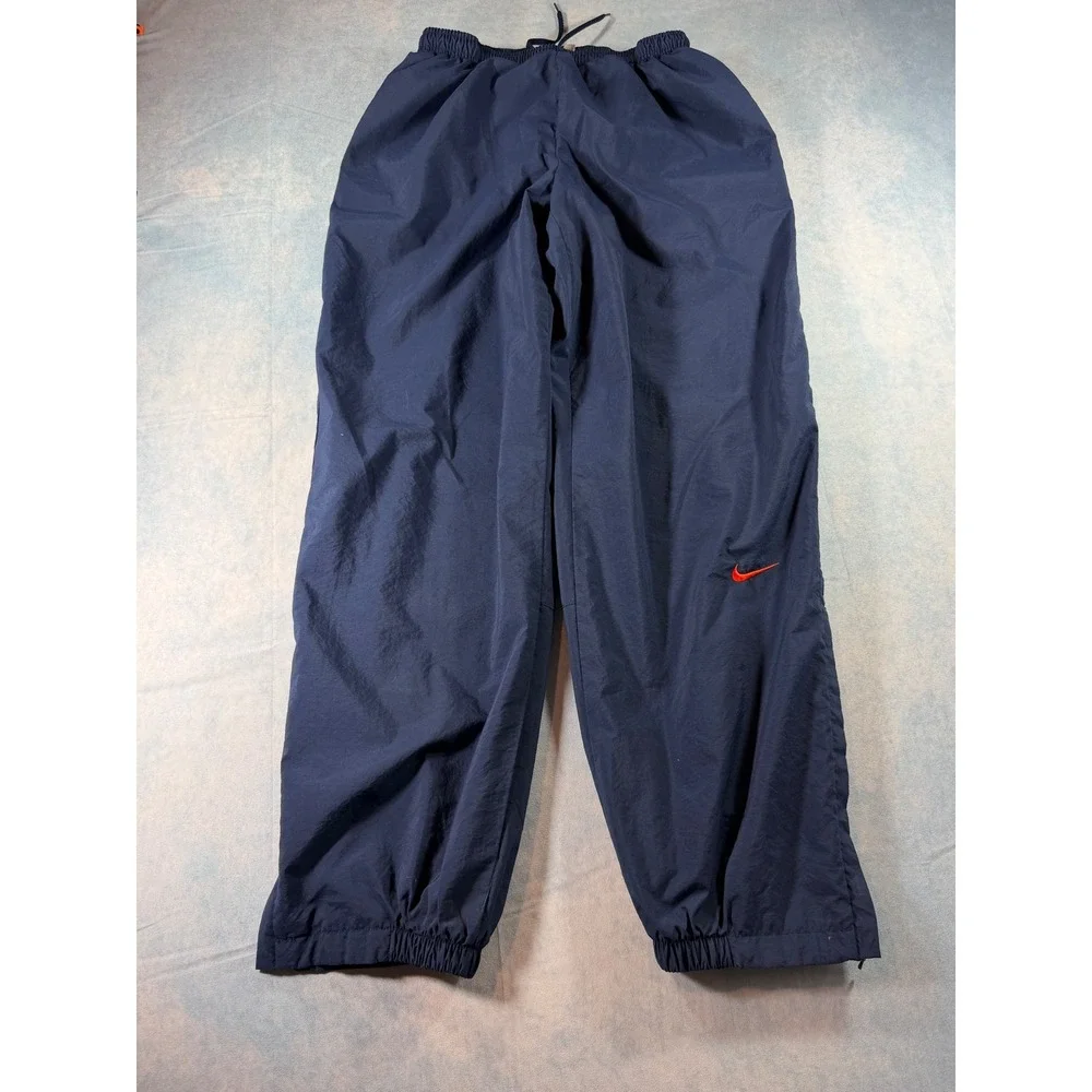 Nike Vintage Track Pants Mens L Navy Blue Excellent Embroidered Swoosh S20510TMS